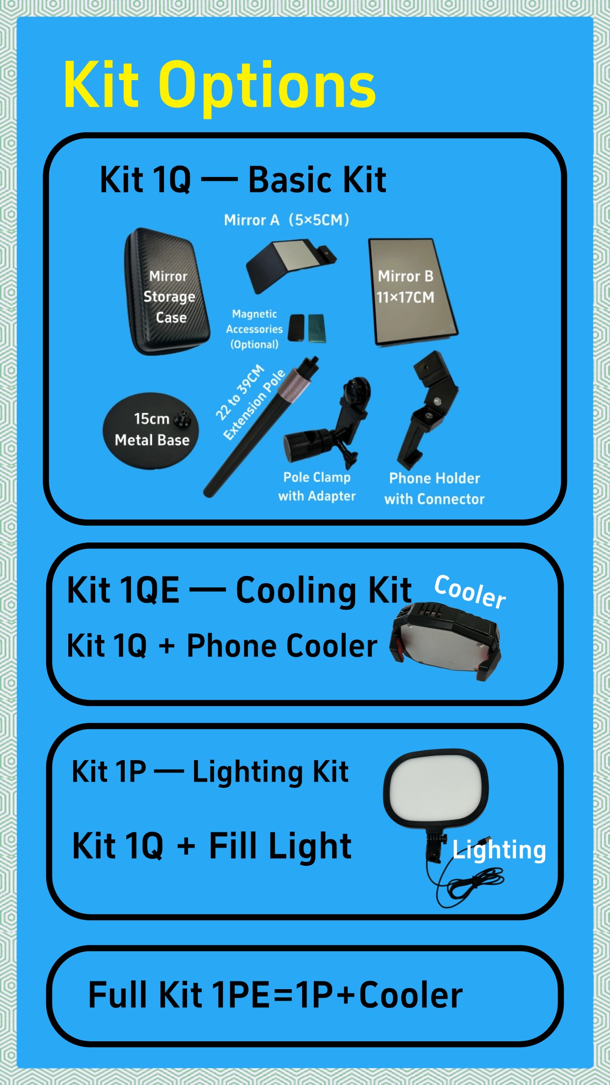 Dual Mirror Rig Kit Options