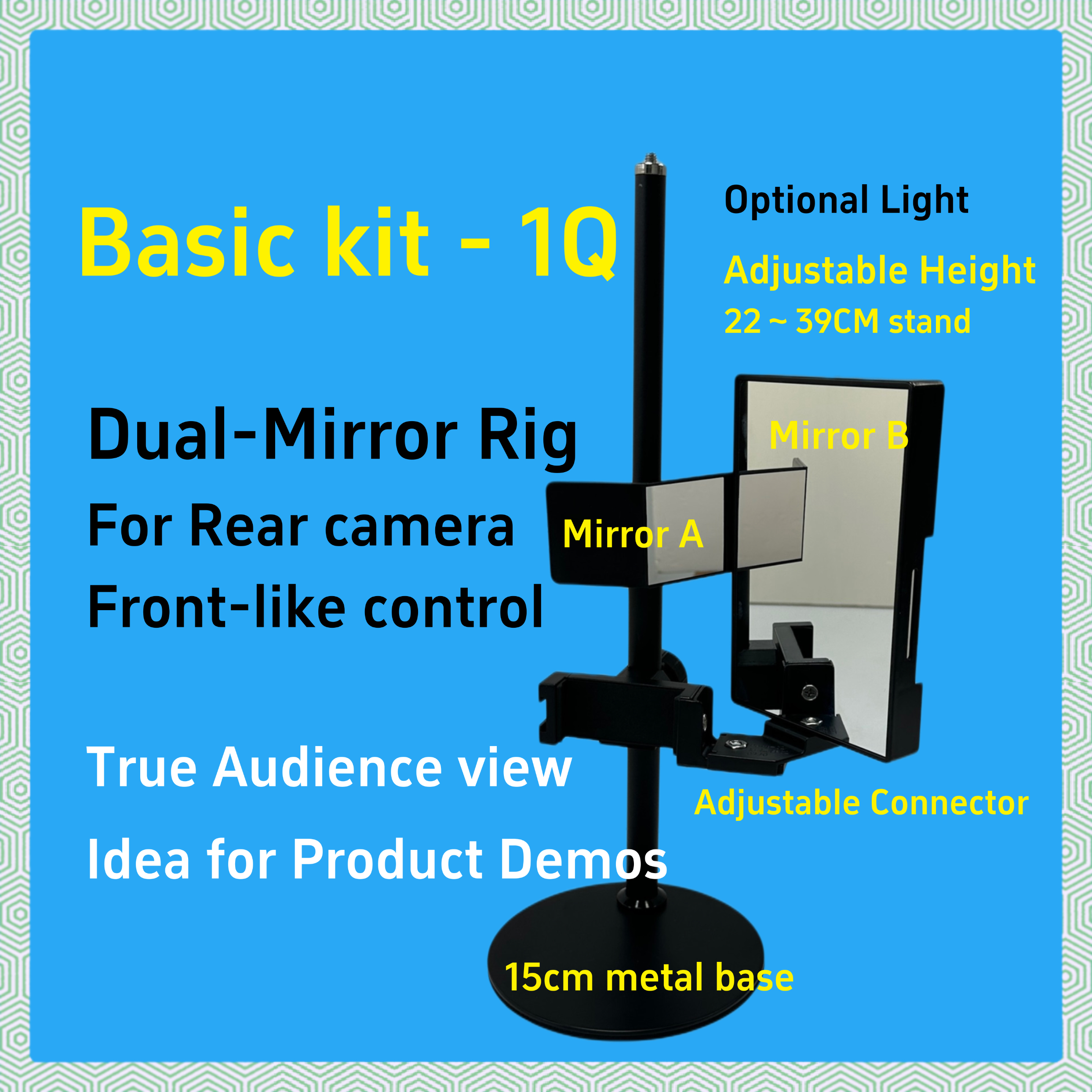 Dual-Mirror Mount for Rear Camera