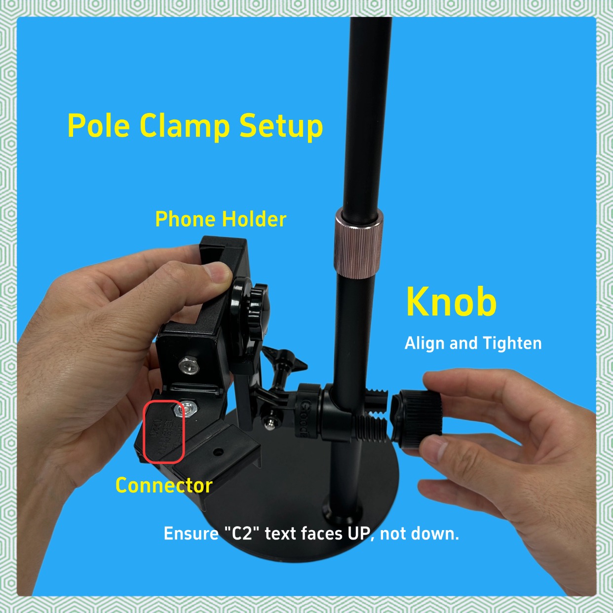 Dual Mirror Rig Pole Clamp Setup