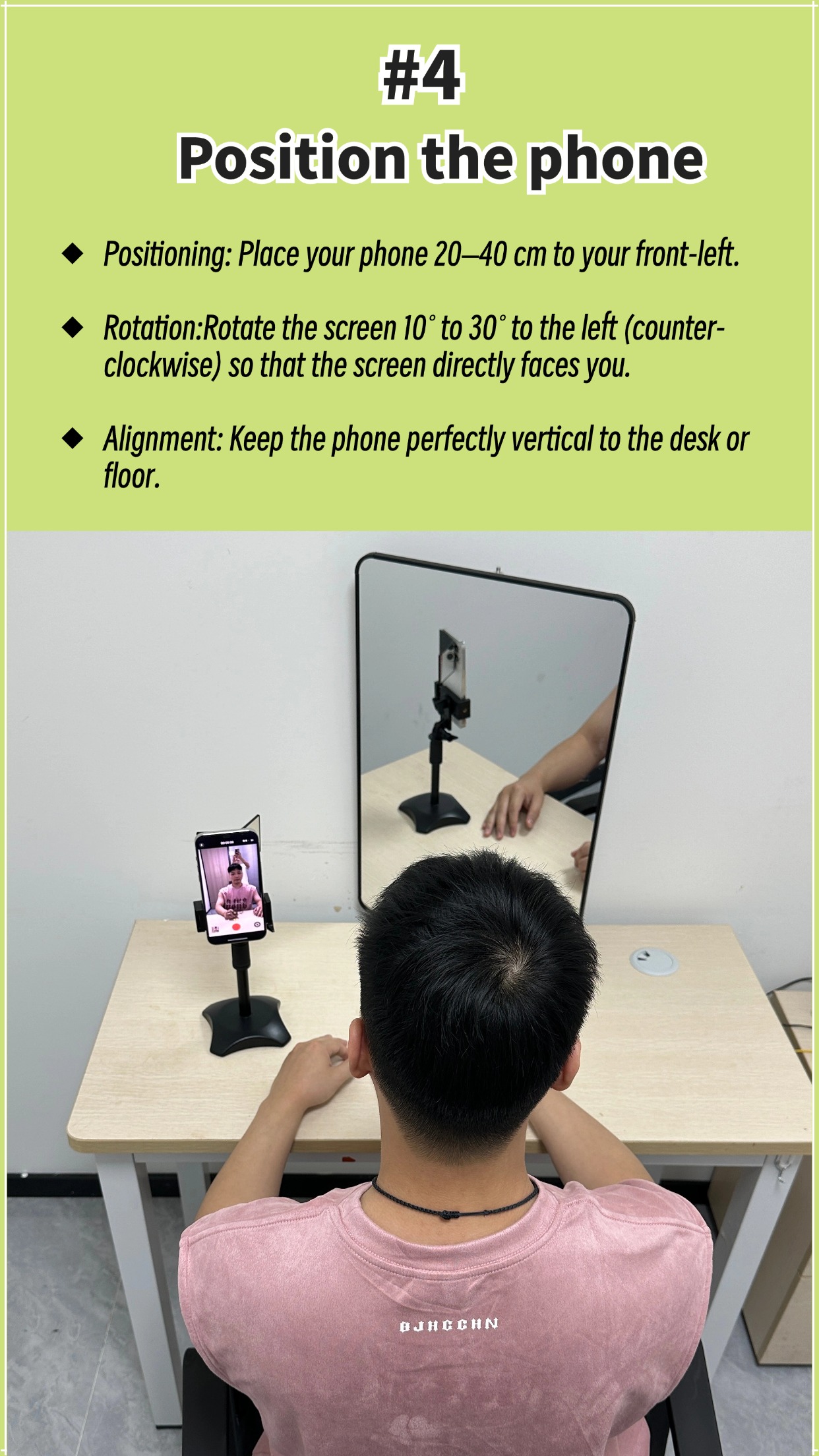 AngleFlip 55 Position The Phone