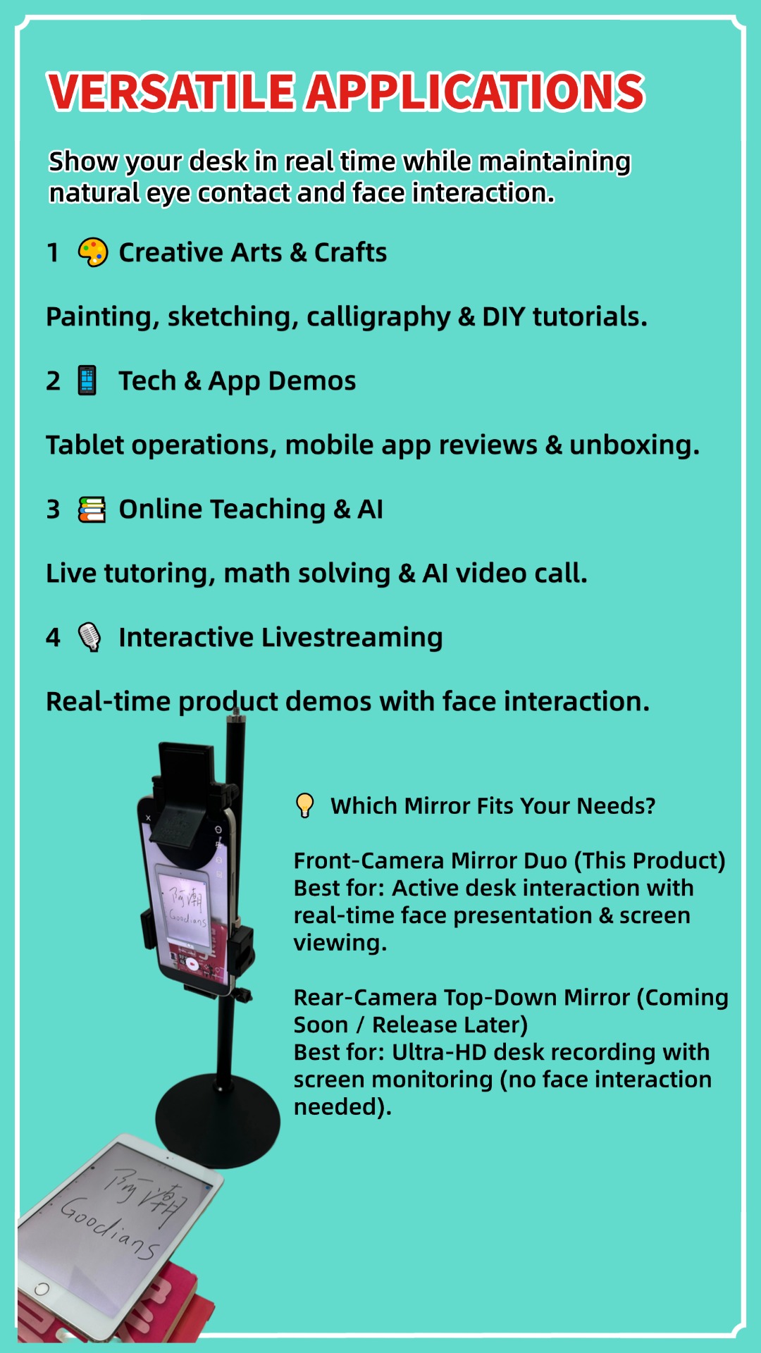 Front Mirror Duo Versatile Applications